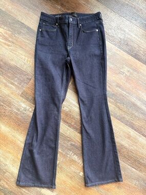 White House Black Market Black High Rise Skinny Flare Sculpt Jean 8
